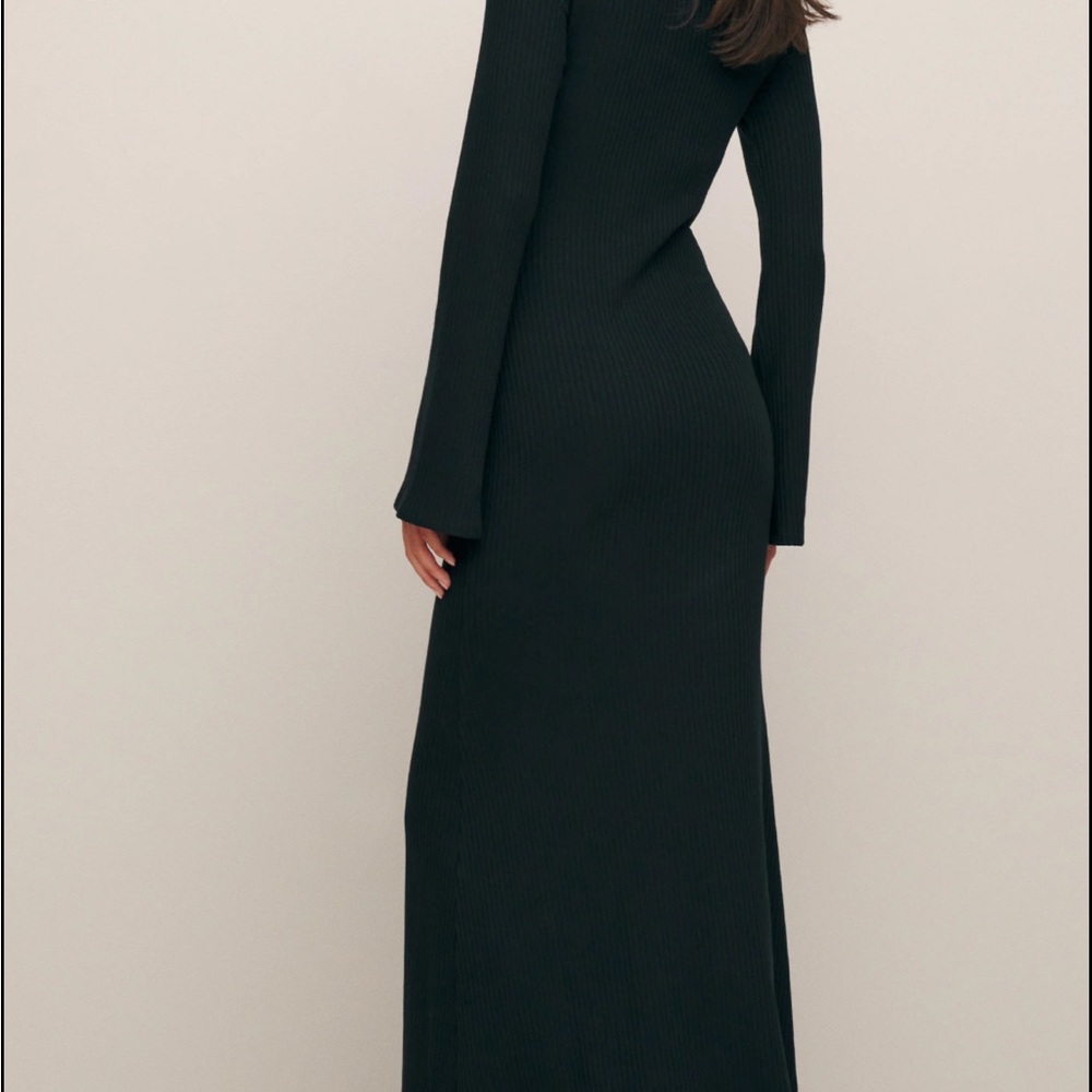 Reformation Black Long Sleeve Dress - Picture 2 of 5